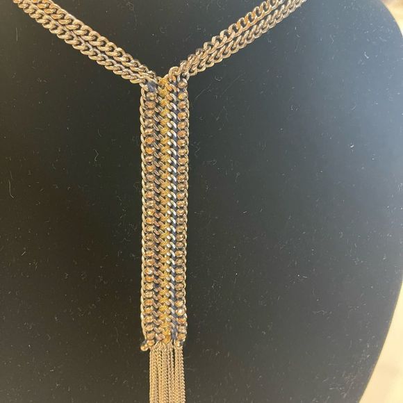 STELLA & DOT TESSA SILVER TASSEL NECKLACE - Picture 7 of 8